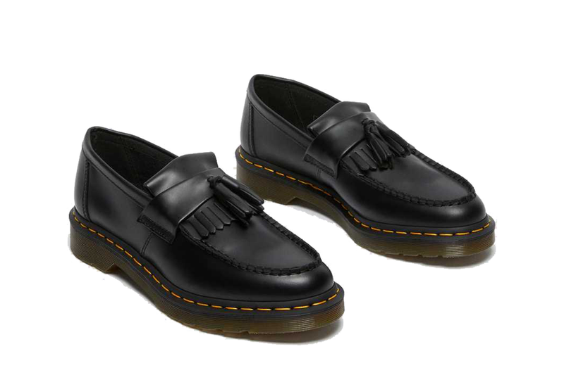 ADRIAN YELLOW STITCH BLACK - SMOOTH LEATHER