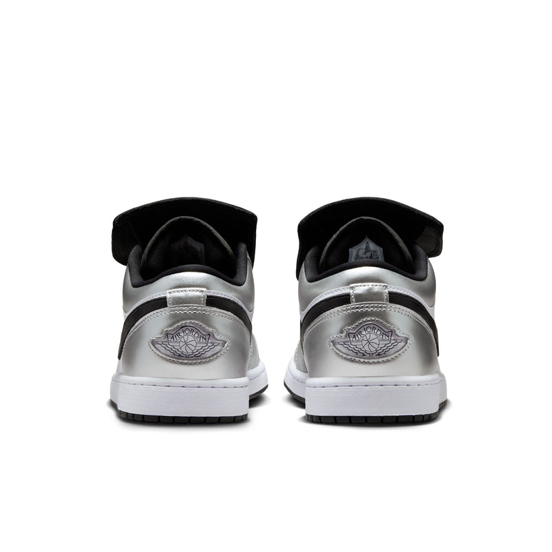 Air Jordan 1 Low SE Color: WHITE/BLACK-WHITE-METALLIC SILVER Style: IR2278-100