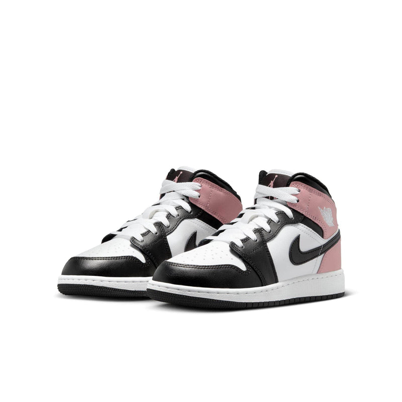 Air Jordan FOOTWEAR Air Jordan 1 Mid "White Rust Pink Black" - Kid's Grade School