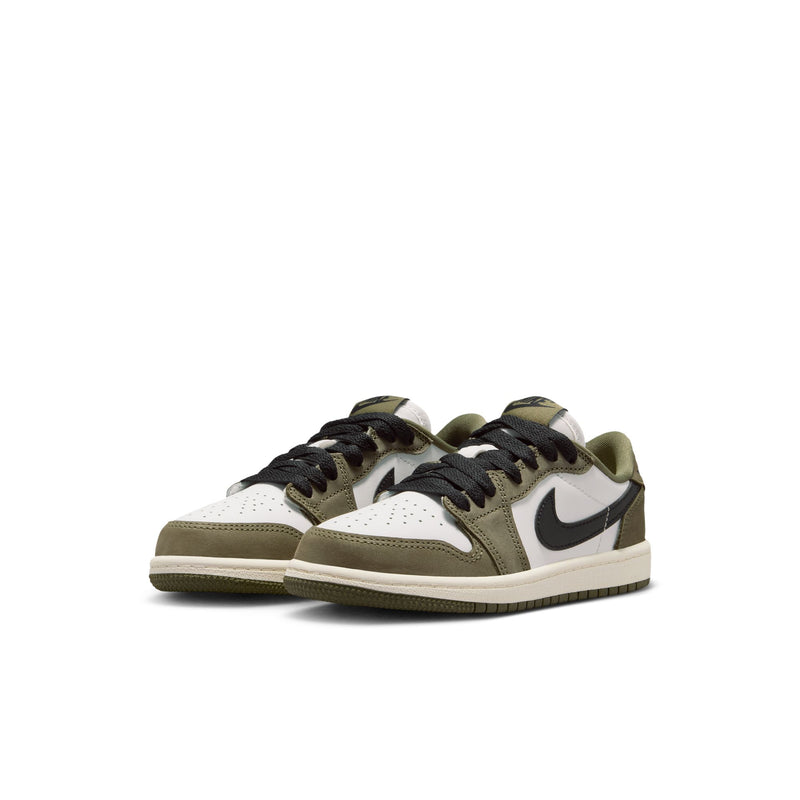 Air Jordan 1 Retro Low "Medium Olive" - Youth Sneakers