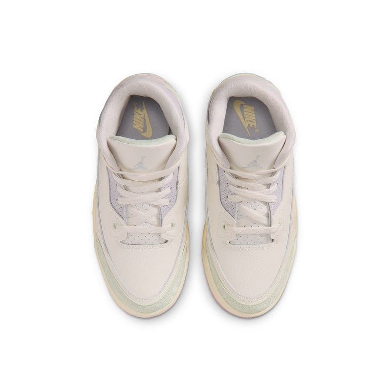Air Jordan 3 Retro "Sail and Jade Aura" - Preschool