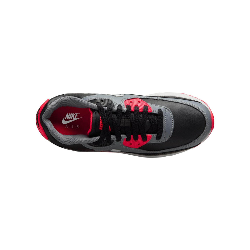 Nike FOOTWEAR Nike Air Max 90 "Black Cool Grey Bright Crimson Photon Dust" - Boy's Grade School