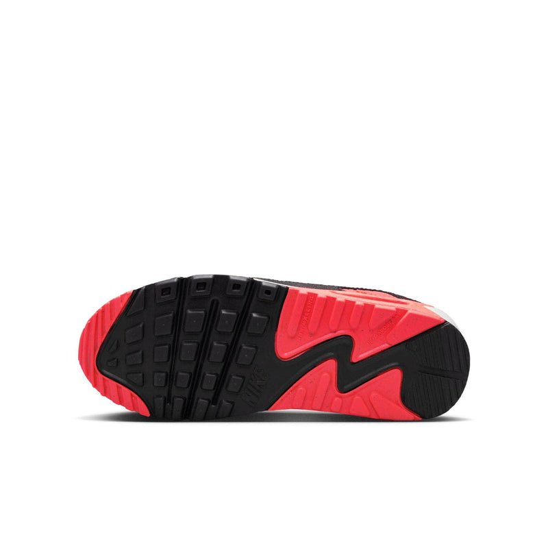 Nike FOOTWEAR Nike Air Max 90 "Black Cool Grey Bright Crimson Photon Dust" - Boy's Grade School
