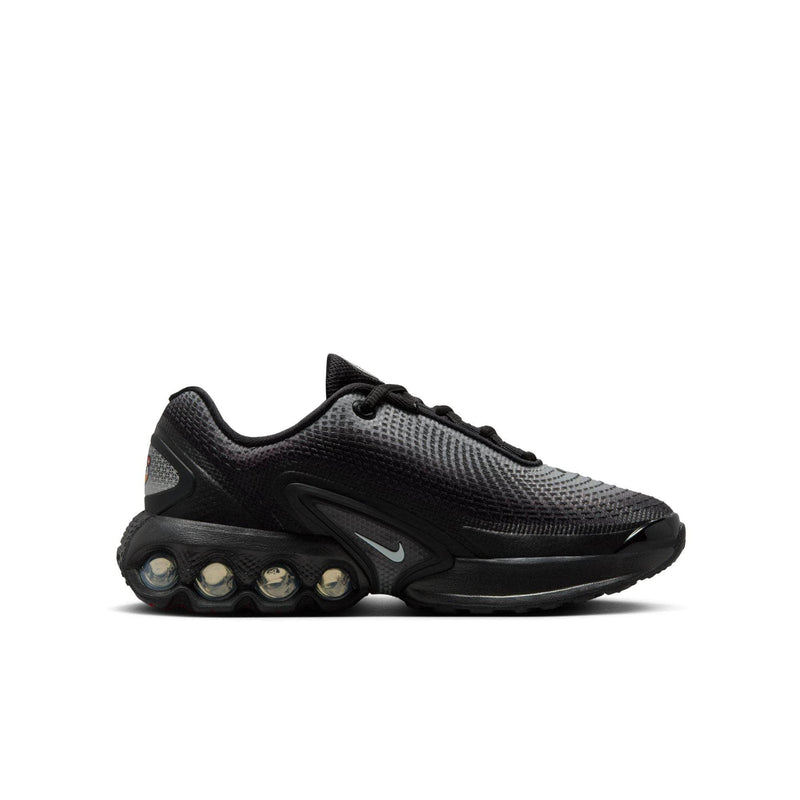 Nike FOOTWEAR Nike Air Max Dn "Black Metallic Silver Anthracite Light Smoke Grey" - Boy's Grade School
