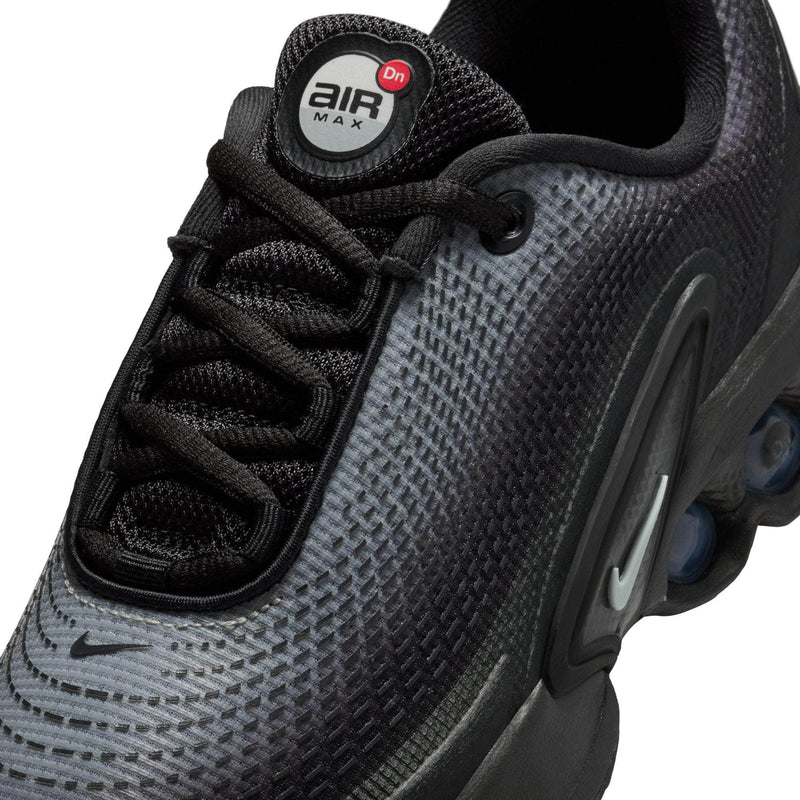 Nike FOOTWEAR Nike Air Max Dn "Black Metallic Silver Anthracite Light Smoke Grey" - Boy's Grade School