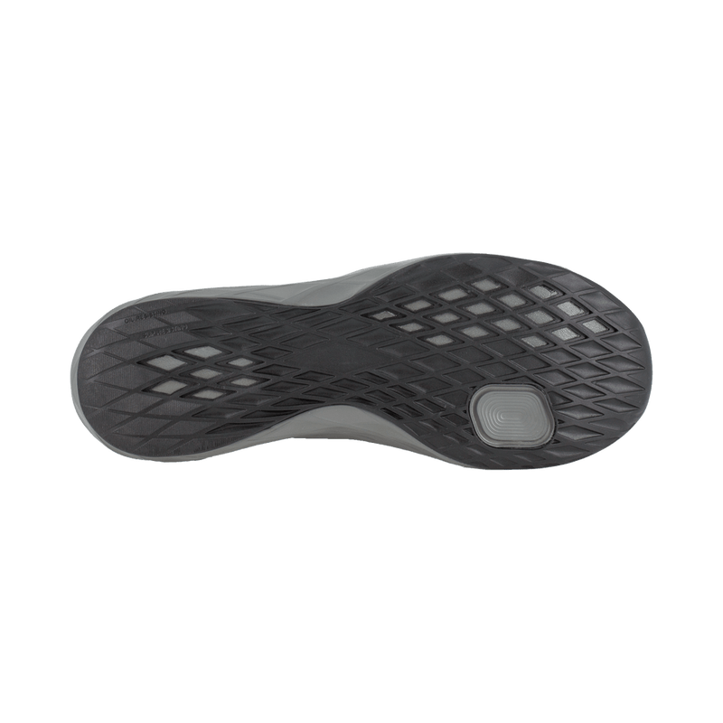 Reebok Work Astroride Work shoes outsole in black rubber with diamond-shaped tread pattern and textured heel pad
