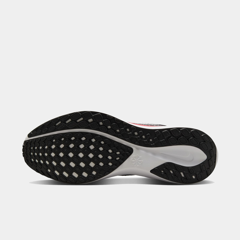 Nike Atlanta Falcons Pegasus 41 running shoes outsole featuring durable black rubber with traction pattern and white midsole.