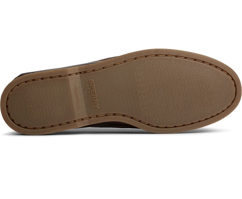 Sperry Authentic Original™ Boat Shoe outsole in tan showing non-marking rubber texture and stitched detailing.