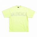 Balenciaga Tape 'Fluo Yellow' Logo Tee