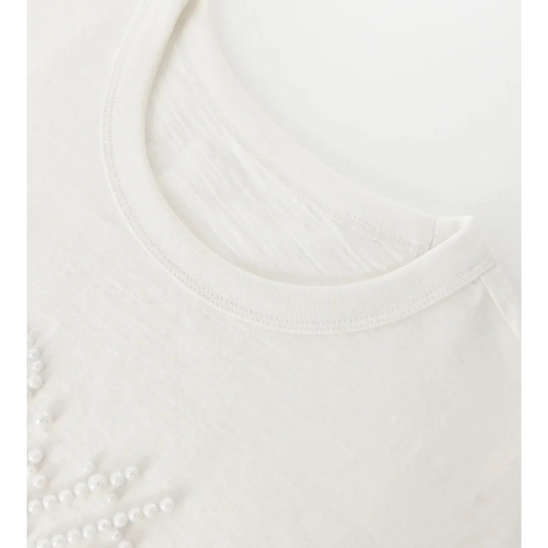 Birth of a Royal Child 'Pearl Patchwork' White Tee