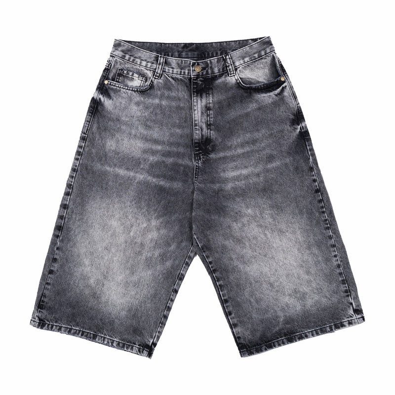 Boiler Room Denim Shorts (Black) - August Shop