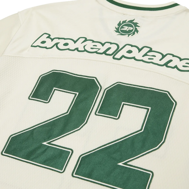Broken Planet Football Jersey - Green/Cream