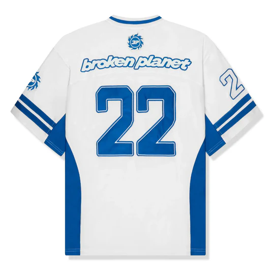 Broken Planet Football Jersey White/Blue