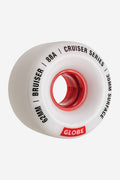 Bruiser Cruiser Wheel 62mm in white with red inner hub and Globe branding