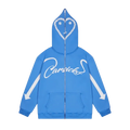 Carsicko Love Spread Full Zip Up Hoodie University Blue