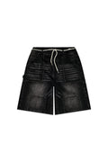 CASUAL FRIDAY - BLACK WASH - OVERSIZED JORTS