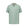 Chemise à manches courtes en lyocell avec col requin et poche poitrine