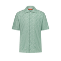 Chemise à manches courtes en éponge jacquard fantaisie