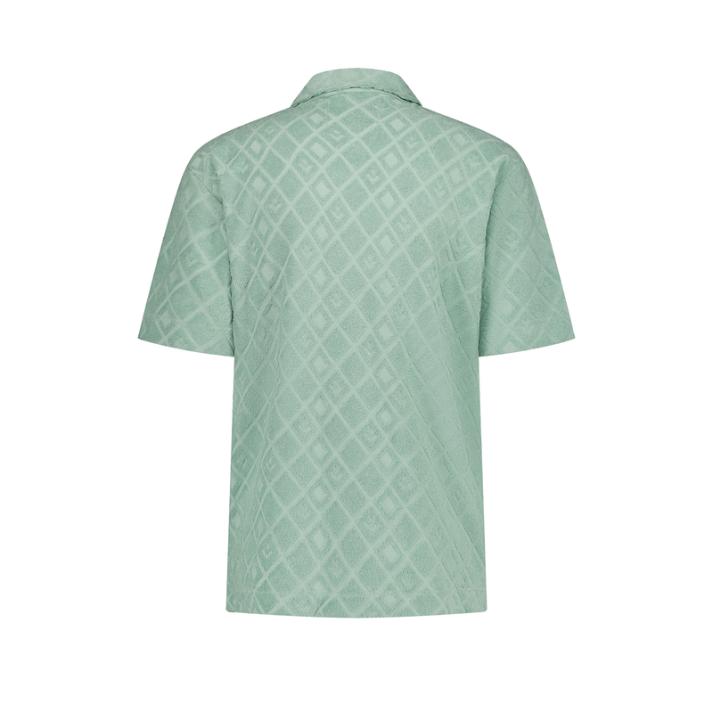 Chemise à manches courtes en éponge jacquard fantaisie