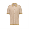 Chemise Manches Courtes Nid d'Abeille Bicolore