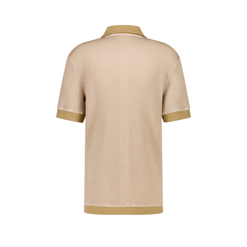 Chemise Manches Courtes Nid d'Abeille Bicolore