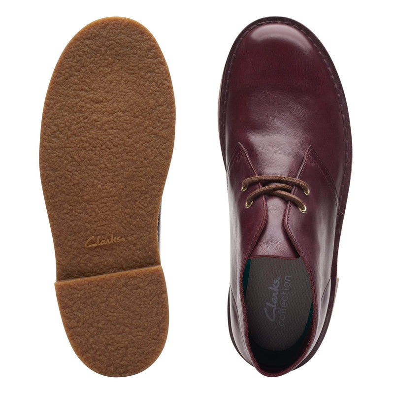 Clarks FOOTWEAR Clarks Bushacre 3 Burgundy Leather - Men's