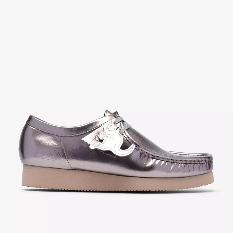 Clarks Wallabee 2604 Silver Patent Style: 26186501