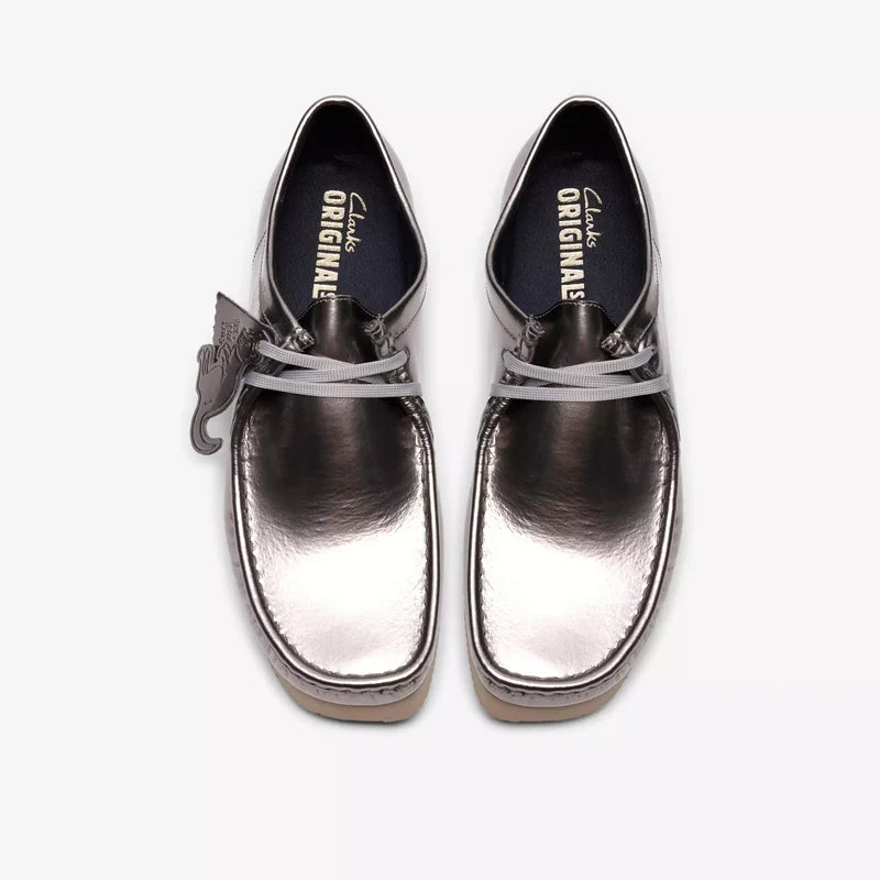 Clarks Wallabee 2604 Silver Patent Style: 26186501
