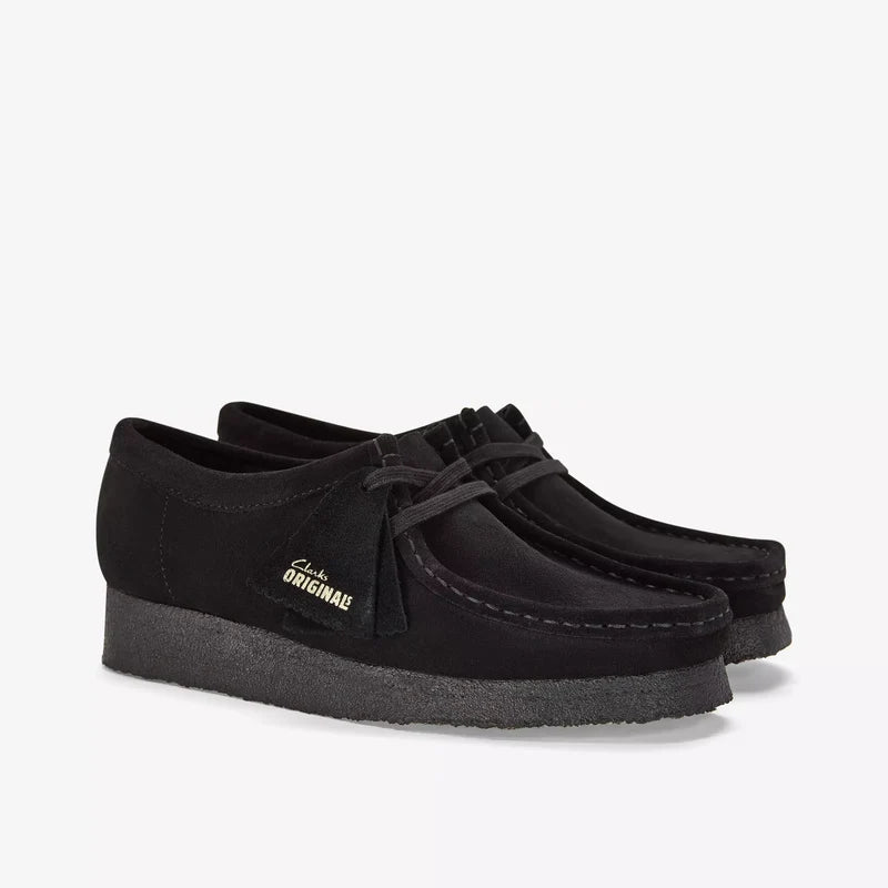 Clarks Wallabee Mens Shoes Color: Black Suede Style: 26155519