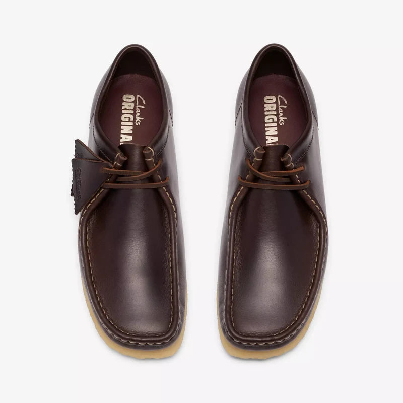 Clarks Wallabee Mens Shoes Color: Dark Brown Leather Style: 26186567