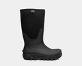 Bogs Classic Seamless Tall NT boots in black with waterproof design and rugged outsole, side view.