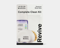 Jason Markk Complete Clean Kit for premium shoe care featuring ready-to-use foam cleaner bottle and soft bristle brush, front view.