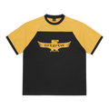 Corteiz Alcatraz Eagle Raglan Tee Black/Yellow