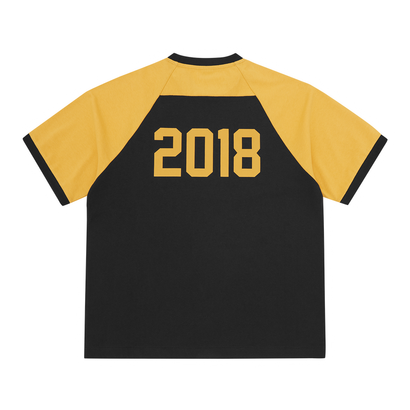 Corteiz Alcatraz Eagle Raglan Tee Black/Yellow
