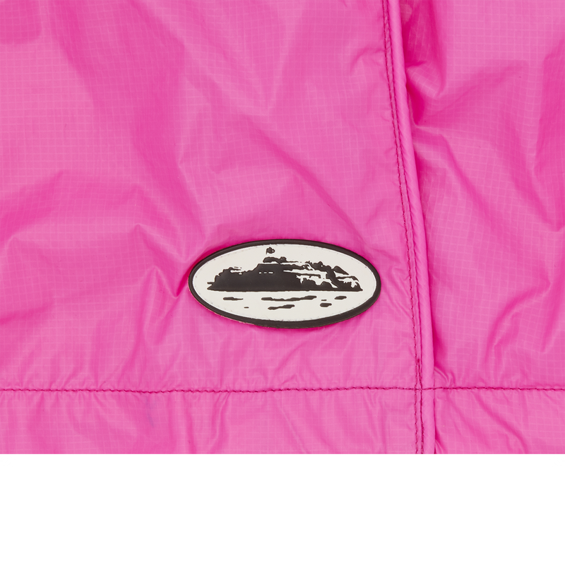 Corteiz Alcatraz Nylon Patch Shorts Hot Pink