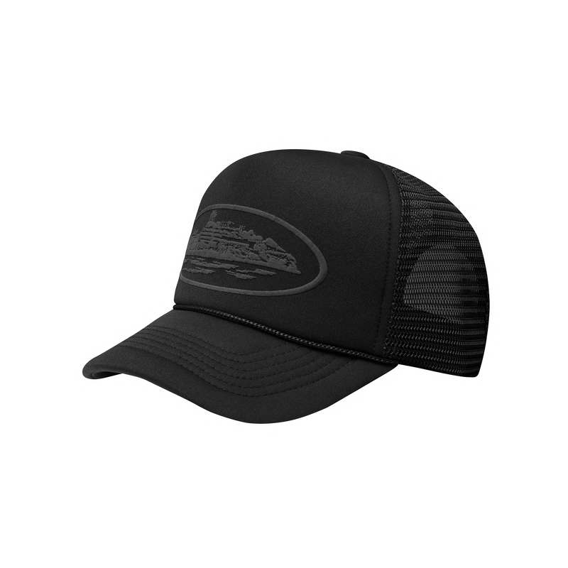 Corteiz Alcatraz Premium Trucker Triple Black