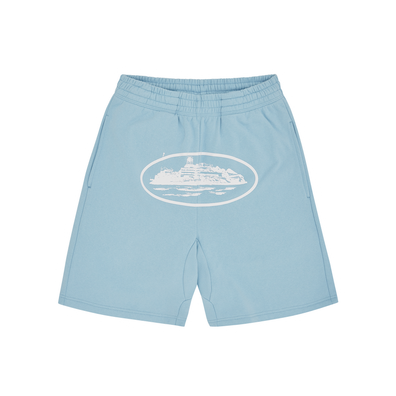 Corteiz Alcatraz Sweatshort 'Baby Blue'