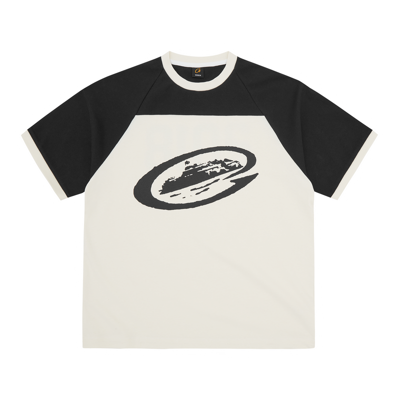 Corteiz Alcatraz Wrap Around Raglan Tee Off White/Black
