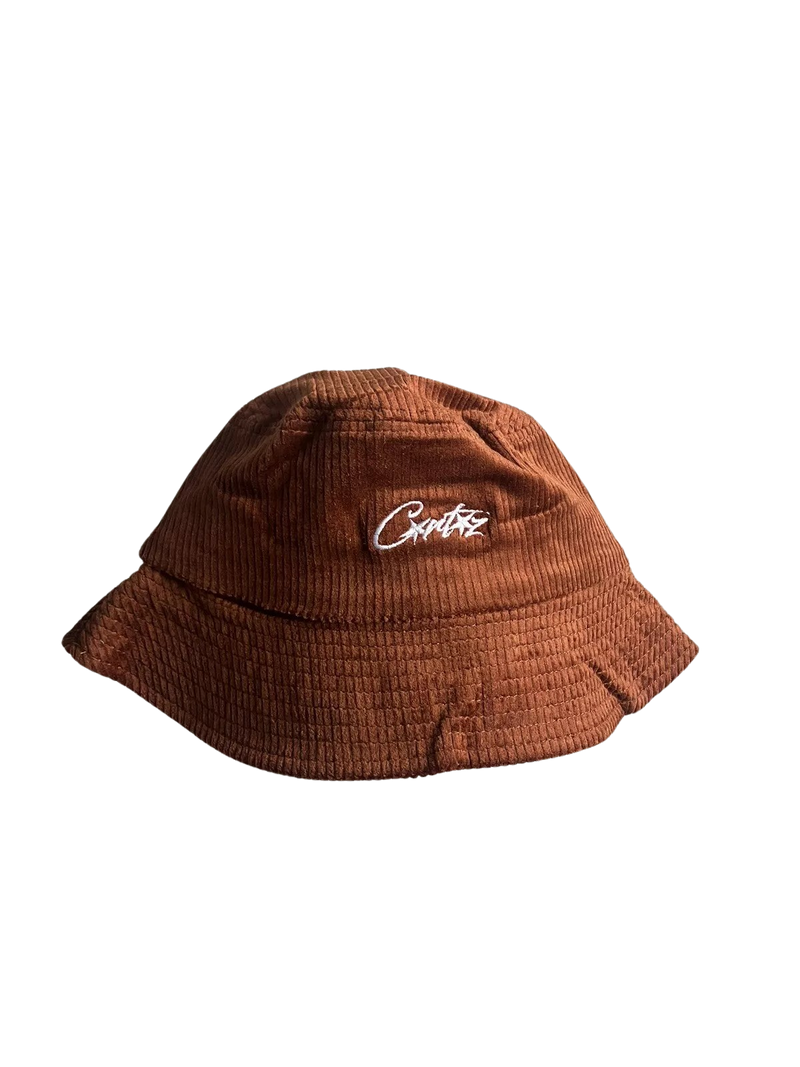 Corteiz Allstarz Brown Velour Bucket Hat