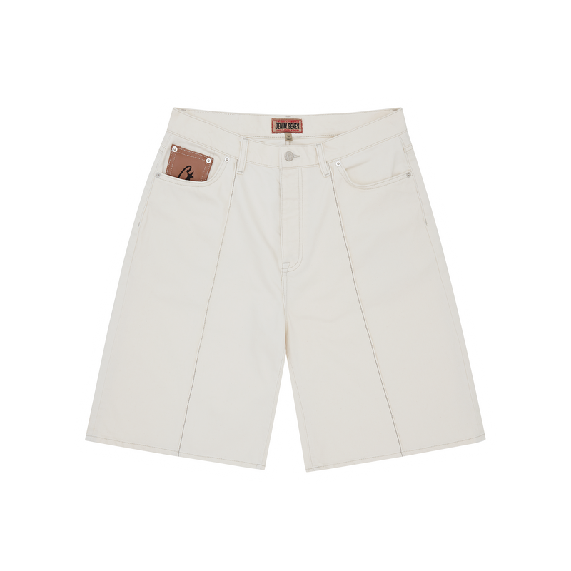 Corteiz C-Star Denim Shorts Natural