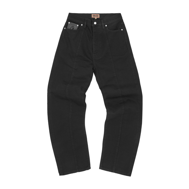 Corteiz C-Star Stitch-Down Jeans Triple Black