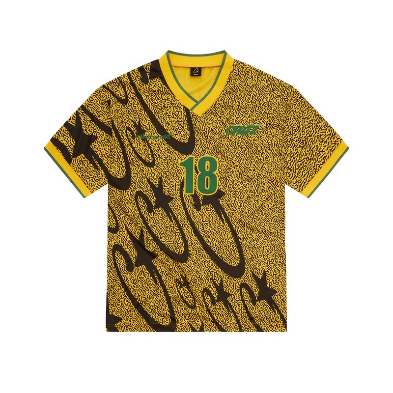 Corteiz Carni Stellations Football Jersey Yellow
