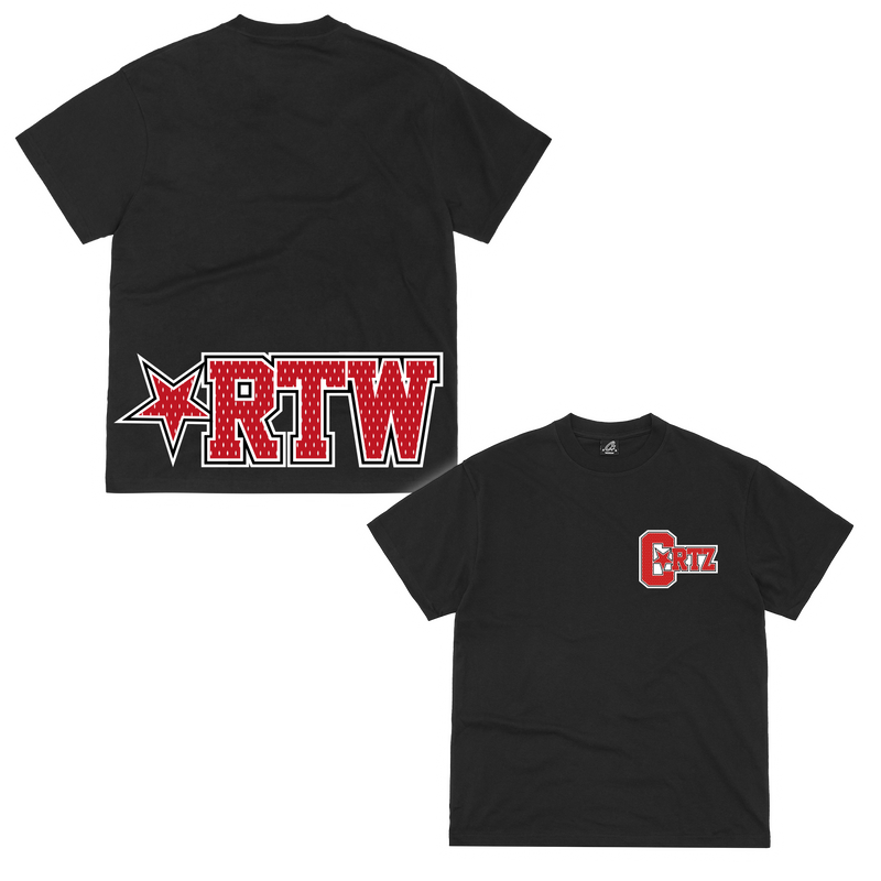Corteiz Crtz Star Mesh Tee Black And Red