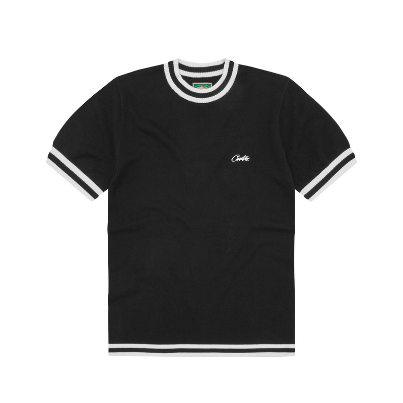 Corteiz Deala Knit Tee Black