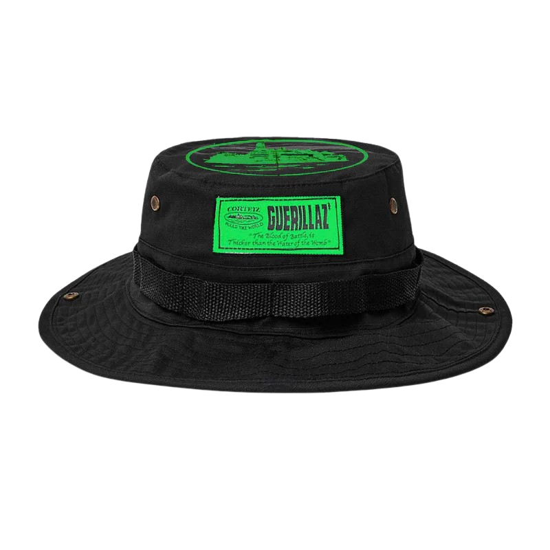 Corteiz Guerillaz Bucket Hat Black/Green