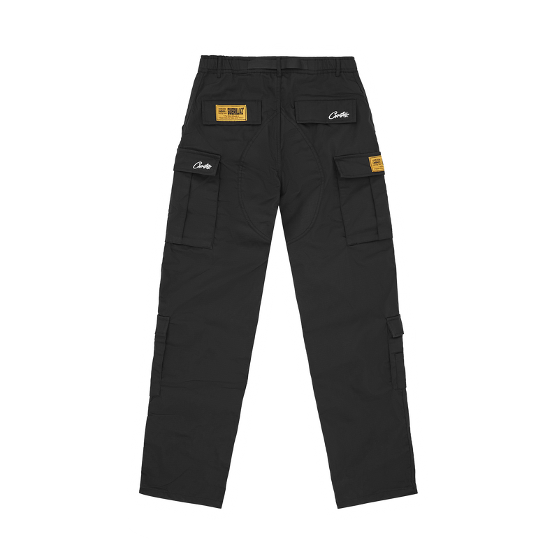 Corteiz Guerillaz Cargos Black/White