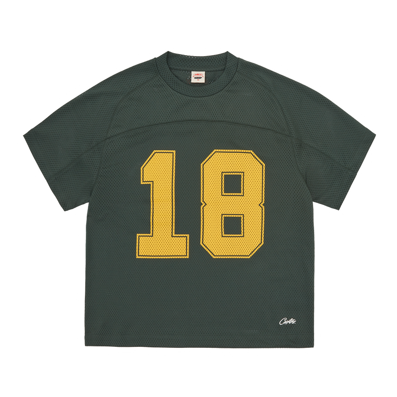 Corteiz HMP Mesh Panel Jersey Forest Green