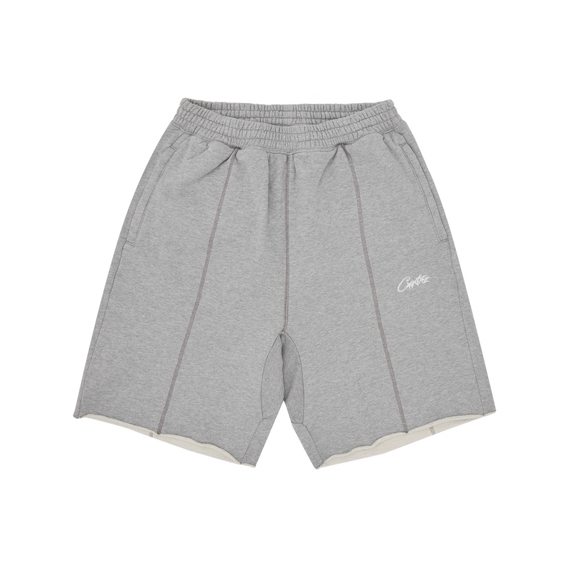 Corteiz HMP Raw Hem Shorts Heather Grey