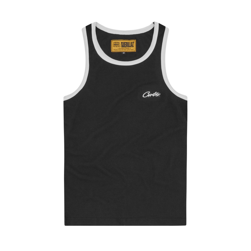 Corteiz Mens OG Contrast Tank Top Black