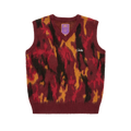 Corteiz Mohair Knit Vest Red Camo